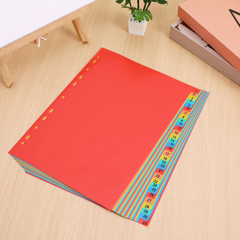 Tab Divider A4 - 2Sets A4 Plastic Index Page Dividers