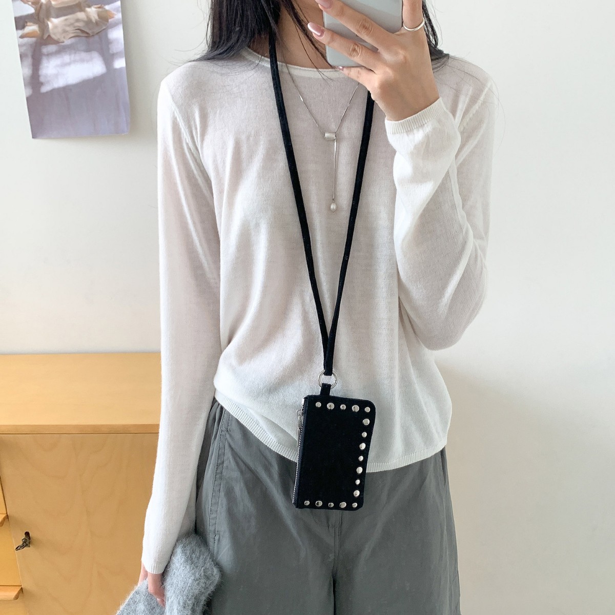 NEW Studded Shoulder Bag Mini  - Index Card Holder 评论和价格
