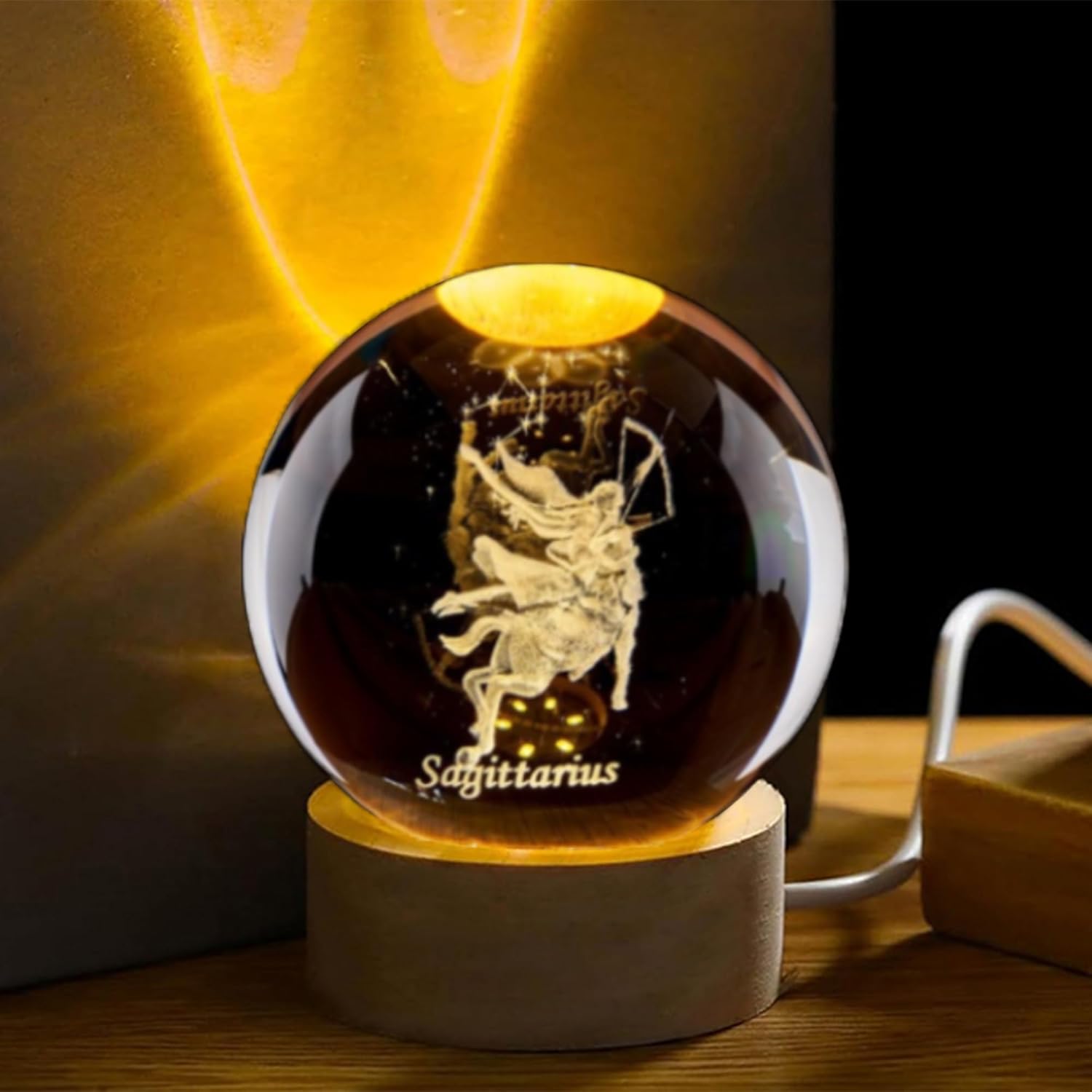 3D Sagittarius Crystal Ball wi - Paper Weight Crystal 评论和价格