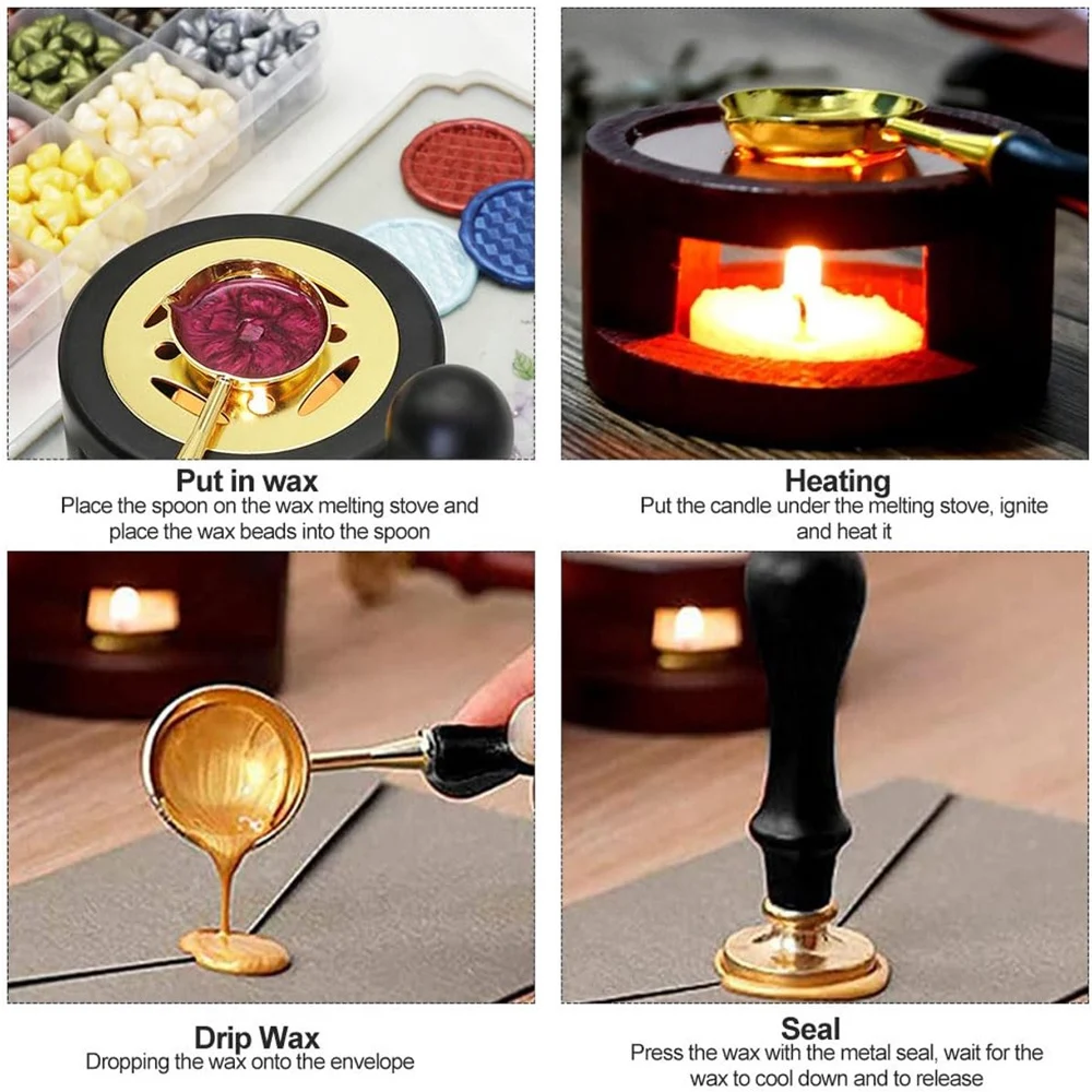 2/3Pcs Sealing Wax Stamps Set  - Wax Seal Stamp Set 评论和价格