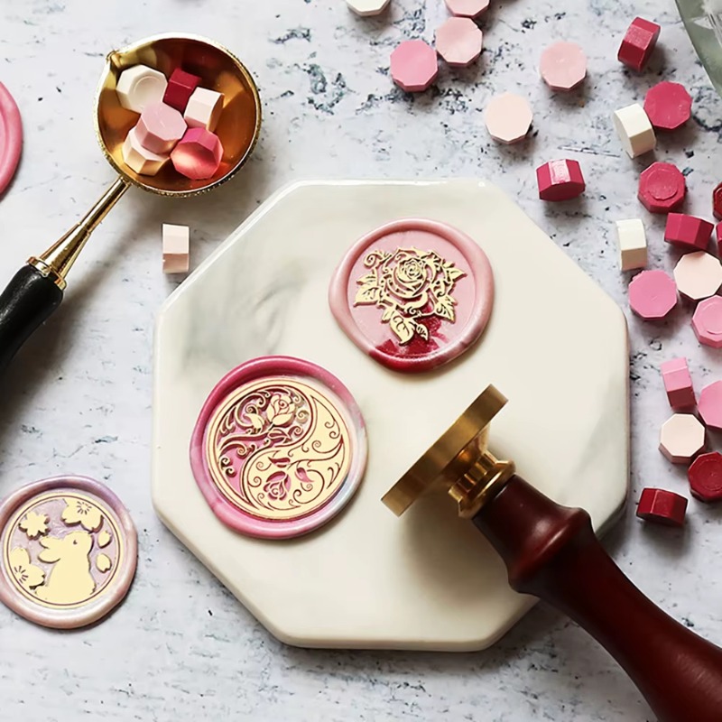9 Wax Seals+1 Handle, Wax Seal - Wax Seal Stamp Set 评论和价格