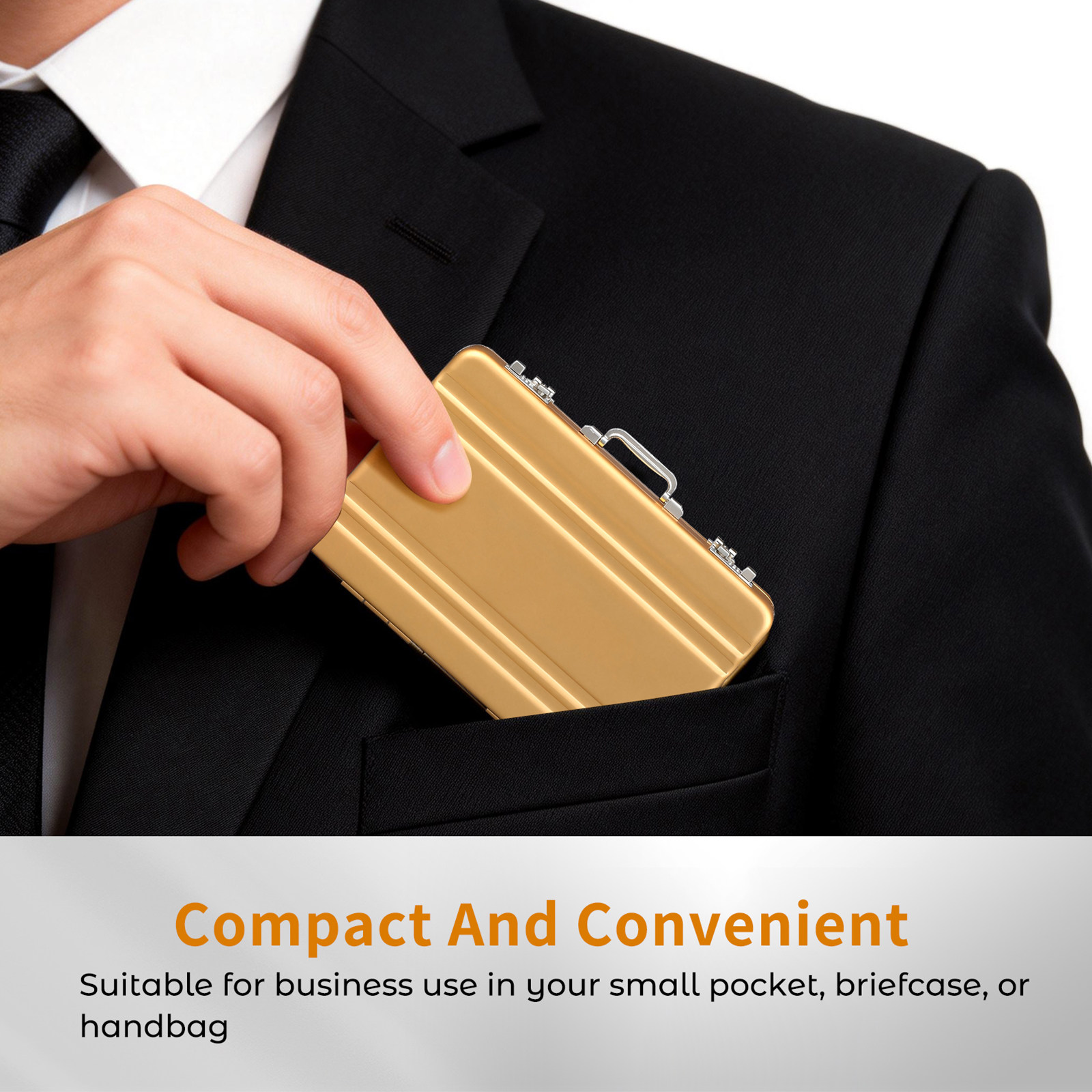 Business Card Box Aluminum Sol - Card Index Box 评论和价格