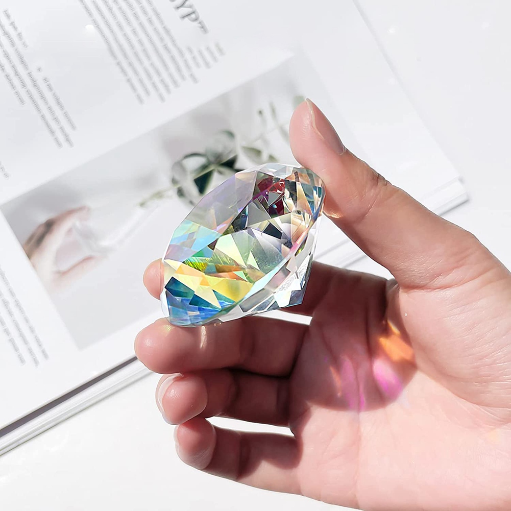 AB46-2PCS 50 Mm/ 2 Inch AB Col - Paper Weight Crystal 评论和价格