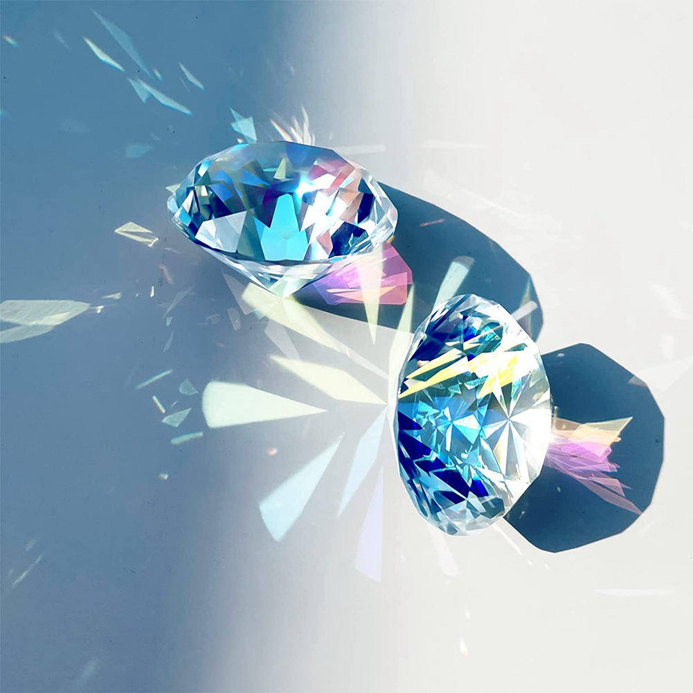 AB46-2PCS 50 Mm/ 2 Inch AB Col - Paper Weight Crystal 评论和价格