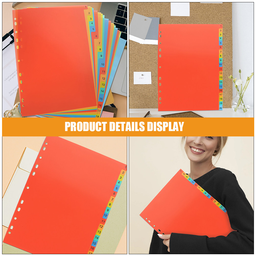 2Sets Plastic Index Dividers L - Tab Divider A4 评论和价格
