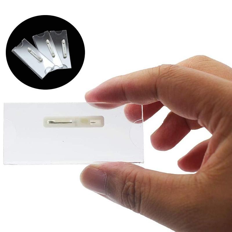 Clear Safety Pin Clip Brooch U - Index Card Holder 评论和价格