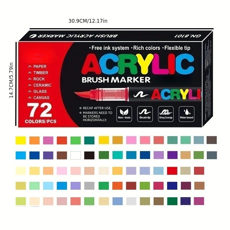 12-120 Colors Acrylic Paint Pe - Copic Marker Classic 评论和价格