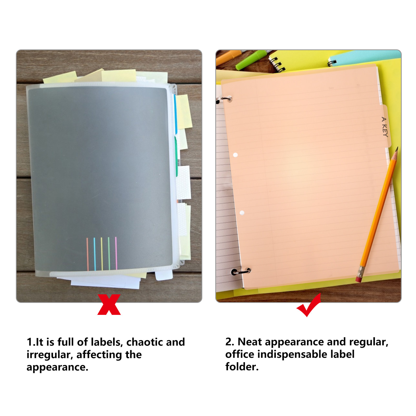 10Pcs Professional Plastic Ind - Tab Divider A4 评论和价格