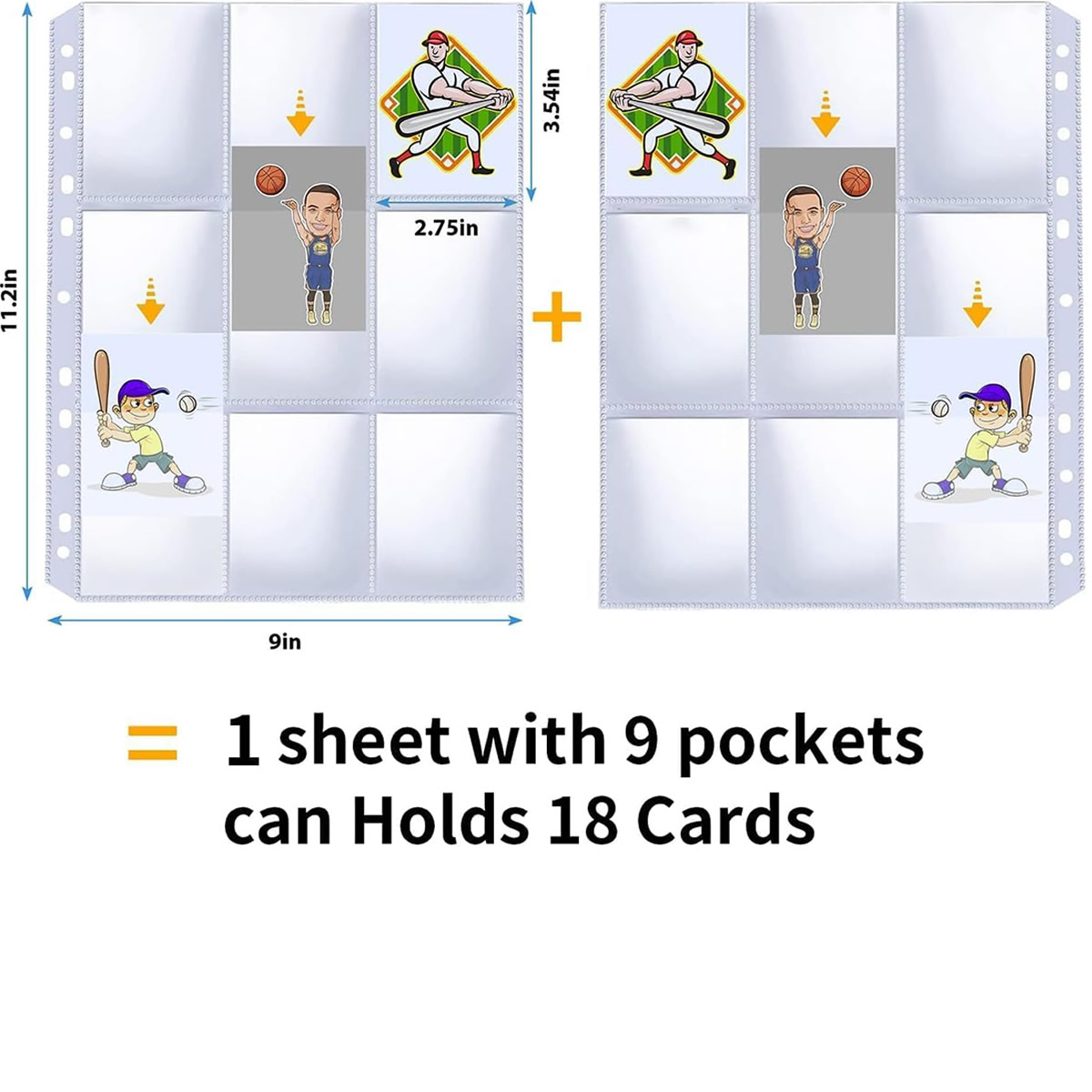 50 Pack 9 Pocket Card Sleeves  - Card Index Box 评论和价格