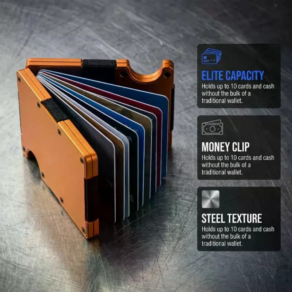 Aluminum Alloy Rfid Blocking C - Index Card Holder 评论和价格
