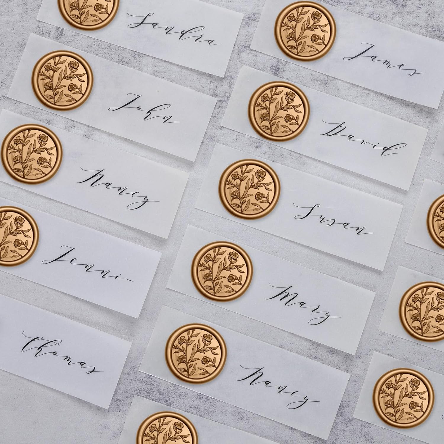 Wax Seal Stickers - 3D Floral  - Wax Seal Stamp Set 评论和价格